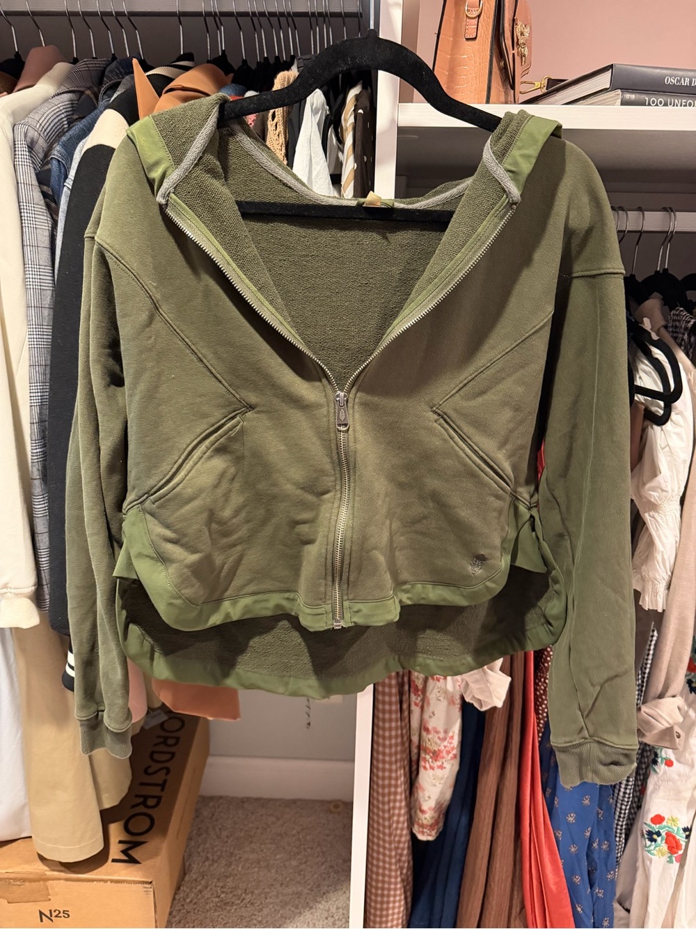 FP Movement by Free People Olive Green Zip-Up Hoodie